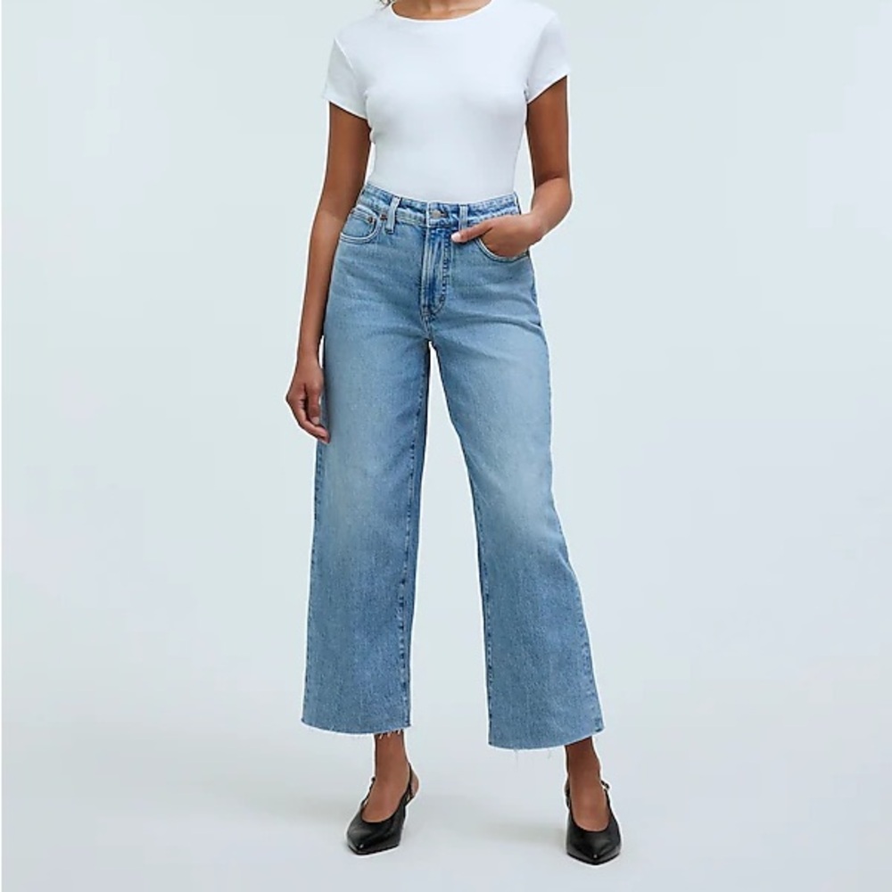 NWT Madewell The Curvy Perfect Vintage Wide-Leg Crop Jean